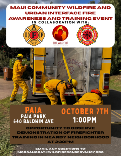 Public invited to observe wildfire training exercise in Paia